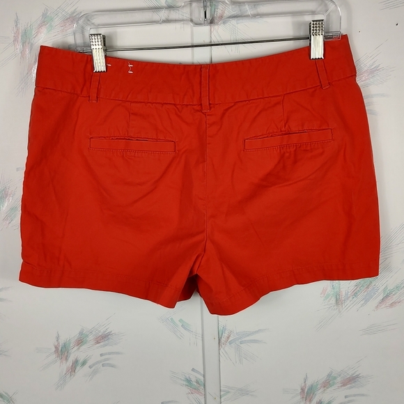 Ann Taylor LOFT Red Orange Chino Shorts 10 - Picture 4 of 8